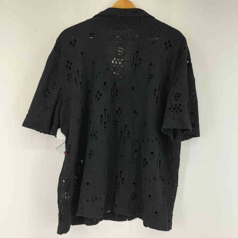 ザラ ZARA ダメージ加工 ニットシャツ メンズ US L