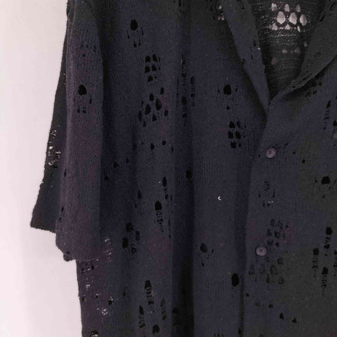 ザラ ZARA ダメージ加工 ニットシャツ メンズ US L