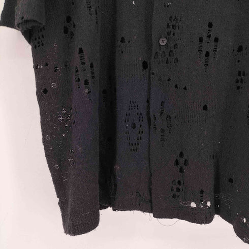 ザラ ZARA ダメージ加工 ニットシャツ メンズ US L