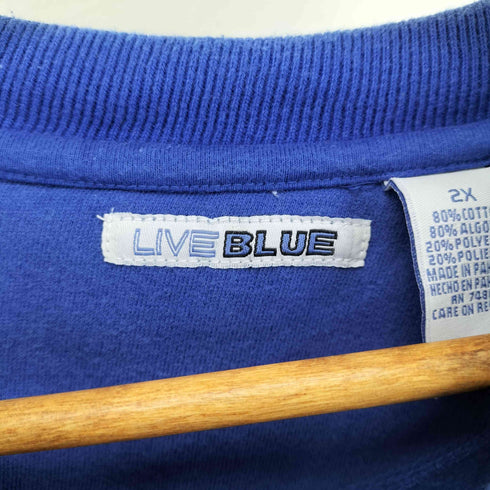 LIVE BLUE ロゴ刺繍デザインスウェット メンズ JPN:XXL