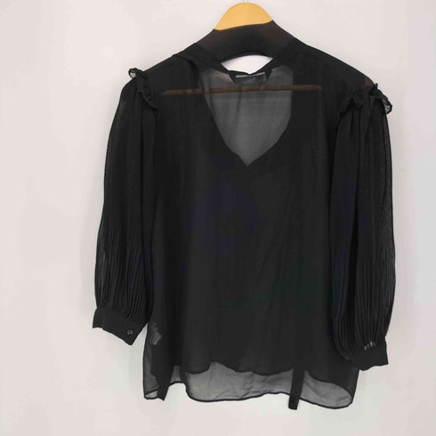 ザラ ZARA レース装飾 シースルー ブラウス レディース import:M