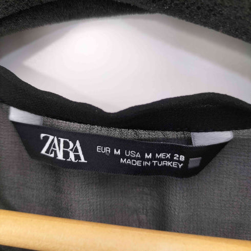 ザラ ZARA レース装飾 シースルー ブラウス レディース import:M