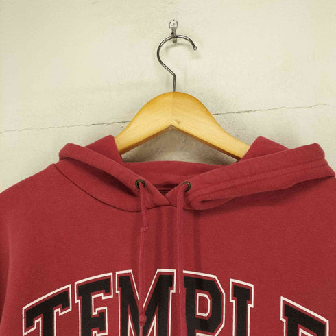 ジャンスポーツ JanSport TEMPLE UNIVERSITY フロントプリントプルオーバーパーカー メンズ JPN:L