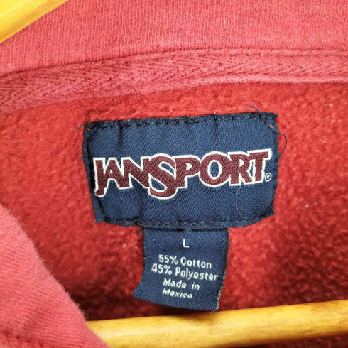 ジャンスポーツ JanSport TEMPLE UNIVERSITY フロントプリントプルオーバーパーカー メンズ JPN:L