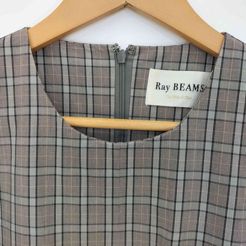 レイビームス Ray BEAMS チェック フリルスリーブ ワンピース レディース ONE SIZE