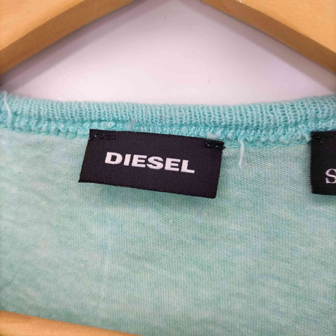 ディーゼル DIESEL ダメージ加工 リンガー S/S Tシャツ レディース import:S