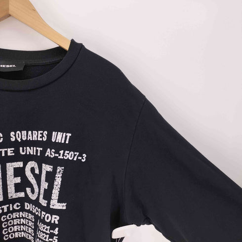 ディーゼル DIESEL MAGIC SQUARES UNIT AS-1507-3 ロゴ プリント L/S プルオーバー クルーネック スウェット メンズ import:L