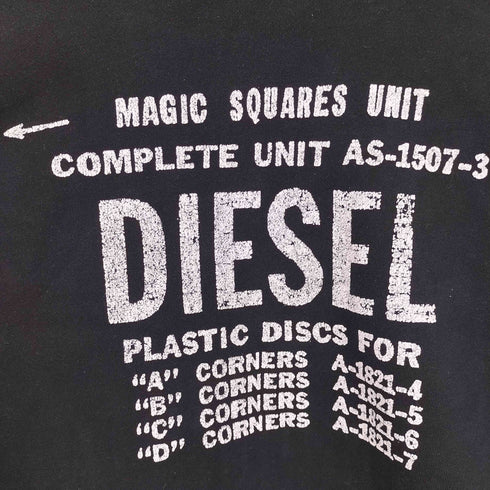 ディーゼル DIESEL MAGIC SQUARES UNIT AS-1507-3 ロゴ プリント L/S プルオーバー クルーネック スウェット メンズ import:L