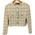 ザラ ZARA チェック フェイクフラップ クロップド ジャケット レディース import:XS