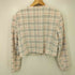 ザラ ZARA チェック フェイクフラップ クロップド ジャケット レディース import:XS