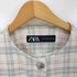 ザラ ZARA チェック フェイクフラップ クロップド ジャケット レディース import:XS