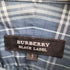 バーバリーブラックレーベル BURBERRY BLACK LABEL 刺繍 ノバチェック ボタンダウンシャツ メンズ JPN:1