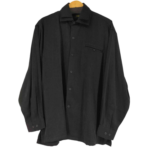 襟デザイン L/S シャツ メンズ