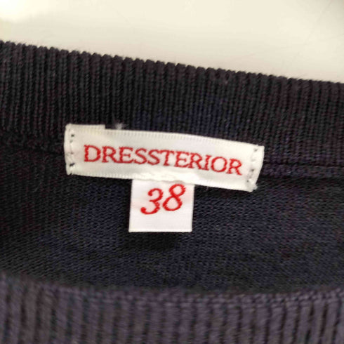 ドレステリア DRESSTERIOR ファインゲージ丸首ショートスリーブ レディース JPN:38