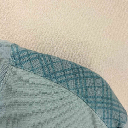 バーバリーブラックレーベル BURBERRY BLACK LABEL ロゴ刺繍 ショルダーノバチェック 長袖カットソー ロンT メンズ JPN:2