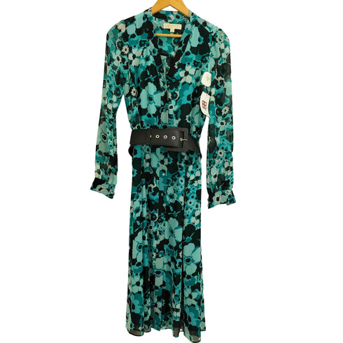 マイケルコース Michael Kors Floral Chiffon Shirt dress 花柄 シアー シャツ ワンピース レディース import:XS