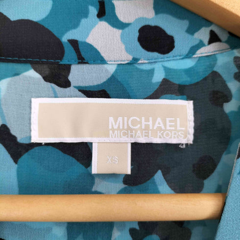 マイケルコース Michael Kors Floral Chiffon Shirt dress 花柄 シアー シャツ ワンピース レディース import:XS