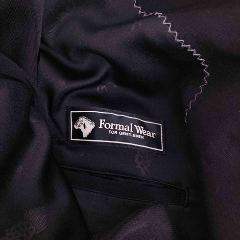 Formal Wear 裏地 鶴 総柄 背抜き ダブル ブレスト テーラード ジャケット メンズ