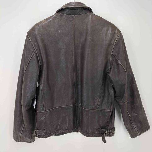 PRESTON & YORK GENUINE LAMB SKIN ラム ジップアップ レザージャケット メンズ import:M