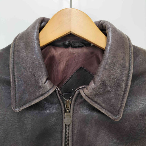 PRESTON & YORK GENUINE LAMB SKIN ラム ジップアップ レザージャケット メンズ import:M