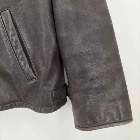 PRESTON & YORK GENUINE LAMB SKIN ラム ジップアップ レザージャケット メンズ import:M