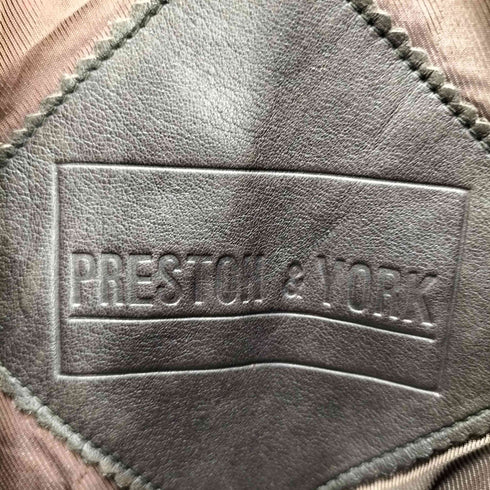 PRESTON & YORK GENUINE LAMB SKIN ラム ジップアップ レザージャケット メンズ import:M