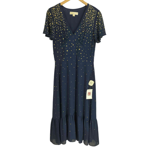 マイケルコース Michael Kors Studded Georgette Dress スタッズ ジョーゼット ワンピース レディース import:XS