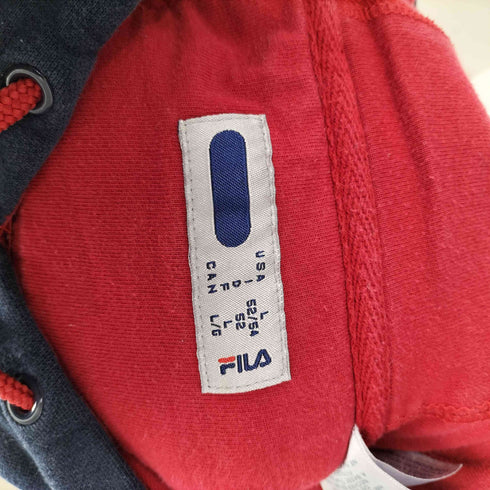 フィラ FILA バック刺繍バイカラープルオーバーパーカー メンズ JPN:L