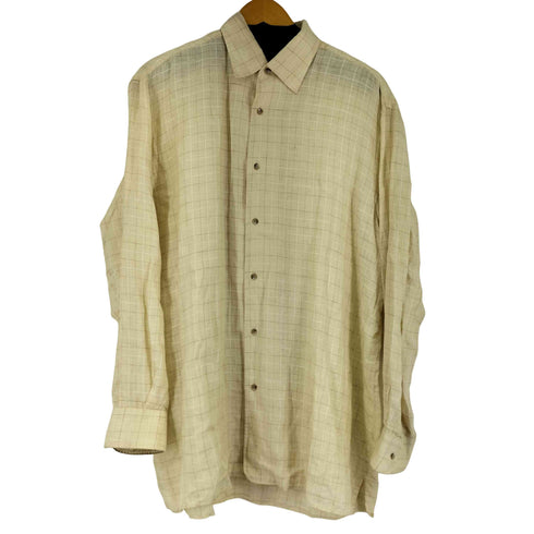 ポールスチュアート Paul Stuart リネンチェックシャツ メンズ JPN:XL
