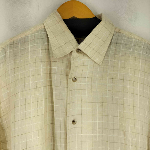 ポールスチュアート Paul Stuart リネンチェックシャツ メンズ JPN:XL