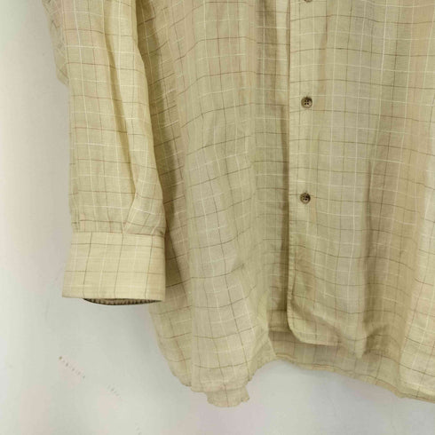 ポールスチュアート Paul Stuart リネンチェックシャツ メンズ JPN:XL