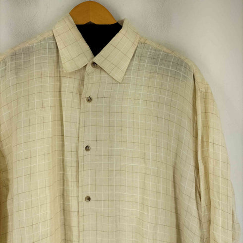 ポールスチュアート Paul Stuart リネンチェックシャツ メンズ JPN:XL