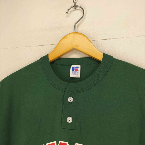ラッセルアスレチック RUSSELL ATHLETIC LINCOLN フロントプリントハーフボタンS/S TEE メンズ JPN:L