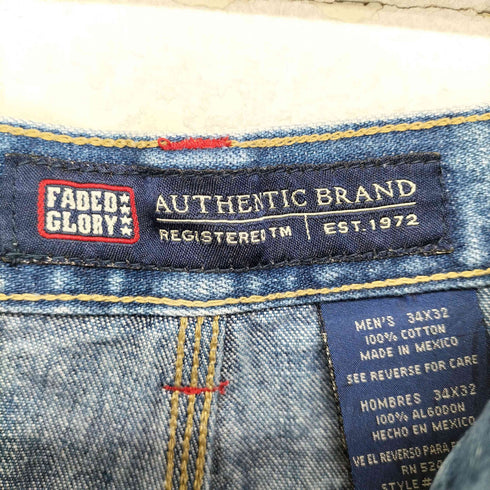 フェイデッドグローリー FADED GLORY ダメージ加工デニムペインターパンツ メンズ 34×32