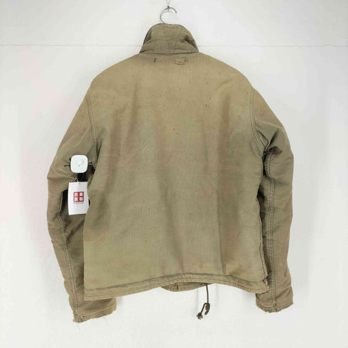 ユーエスネイビー U.S.NAVY 40~50S コの字留め デコTALONジップ N-1 DECK JACKET 中期~後期 メンズ