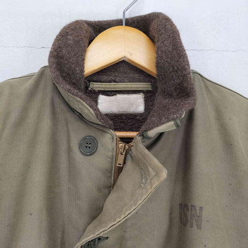 ユーエスネイビー U.S.NAVY 40~50S コの字留め デコTALONジップ N-1 DECK JACKET 中期~後期 メンズ