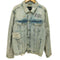 ザラ ZARA PAINTED CRUSHED DENIM JACKET ペイント クラッシュ デニム ジャケット メンズ import:L