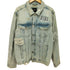 ザラ ZARA PAINTED CRUSHED DENIM JACKET ペイント クラッシュ デニム ジャケット メンズ import:L
