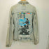ザラ ZARA PAINTED CRUSHED DENIM JACKET ペイント クラッシュ デニム ジャケット メンズ import:L