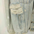 ザラ ZARA PAINTED CRUSHED DENIM JACKET ペイント クラッシュ デニム ジャケット メンズ import:L