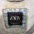 ザラ ZARA PAINTED CRUSHED DENIM JACKET ペイント クラッシュ デニム ジャケット メンズ import:L