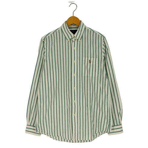 ラルフローレン RALPH LAUREN CLASSIC FIT ポニー刺繍 ボタンダウン ストライプ シャツ メンズ import:M