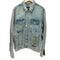 ザラ ZARA PRINTED DENIM JACKET プリンテッド デニム ジャケット メンズ import:L