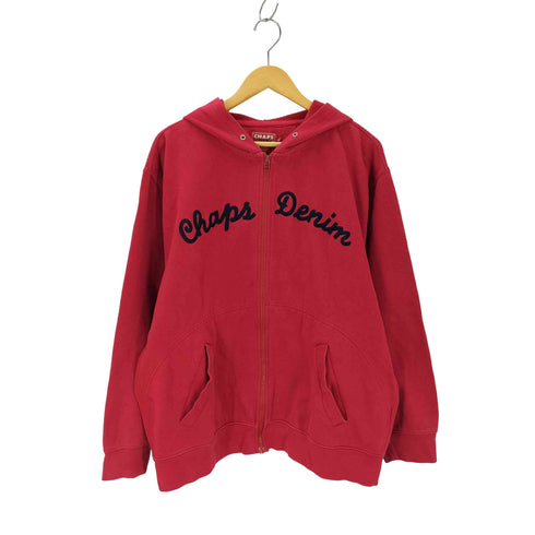 チャップスデニム CHAPS Denim ロゴ刺繍 ジップアップパーカー メンズ import:L