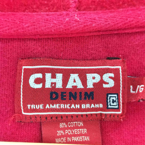 チャップスデニム CHAPS Denim ロゴ刺繍 ジップアップパーカー メンズ import:L