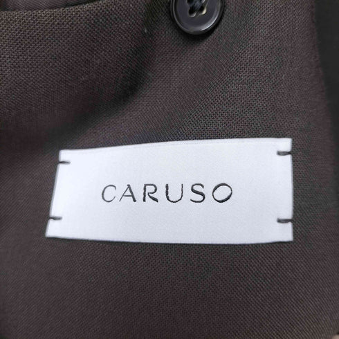 カルーゾ CARUSO Butterfly バタフライ ストレッチウールギャバジンソリッド4Bダブルジャケット メンズ 46/46