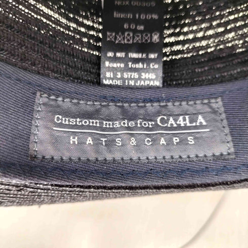 カシラ CA4LA リネン100% ストローハット メンズ 60cm