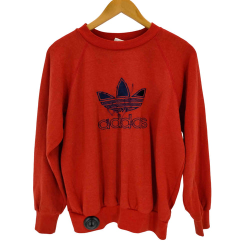アディダス adidas 80s 韓国製 ロゴ刺繍 ラグランスウェット メンズ