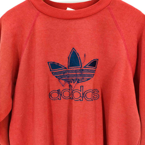 アディダス adidas 80s 韓国製 ロゴ刺繍 ラグランスウェット メンズ