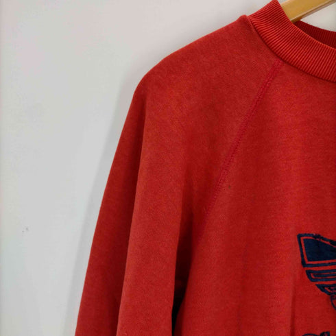 アディダス adidas 80s 韓国製 ロゴ刺繍 ラグランスウェット メンズ